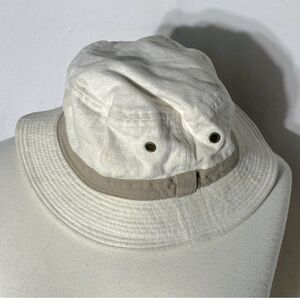 Vintage 90s Beige Cotton Bucket Hat